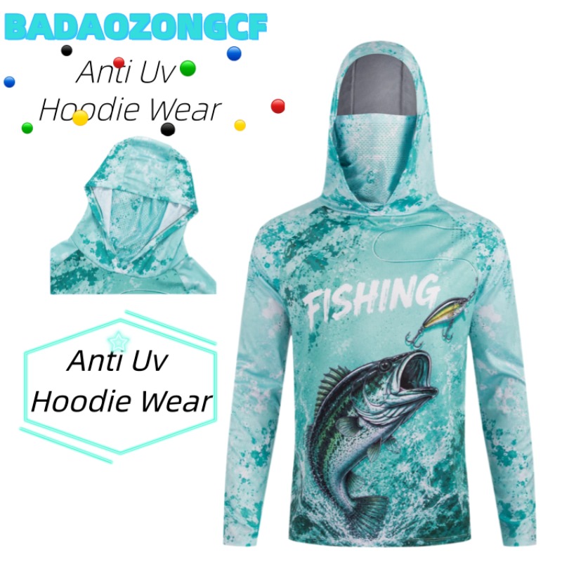 Fishing Shirt Uv Protection - Camiseta de Pesca Masculina de Verão,