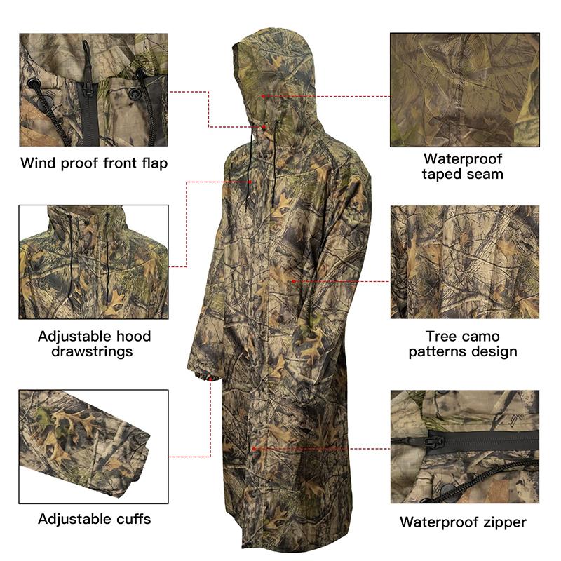 Camuflagem casaco de chuva adu - Fishing Rain Suit avaliação e preço