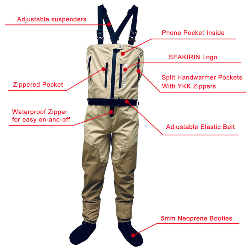 Waders de pesca respiráveis co - Fishing Pants Waterproof avaliação e preço