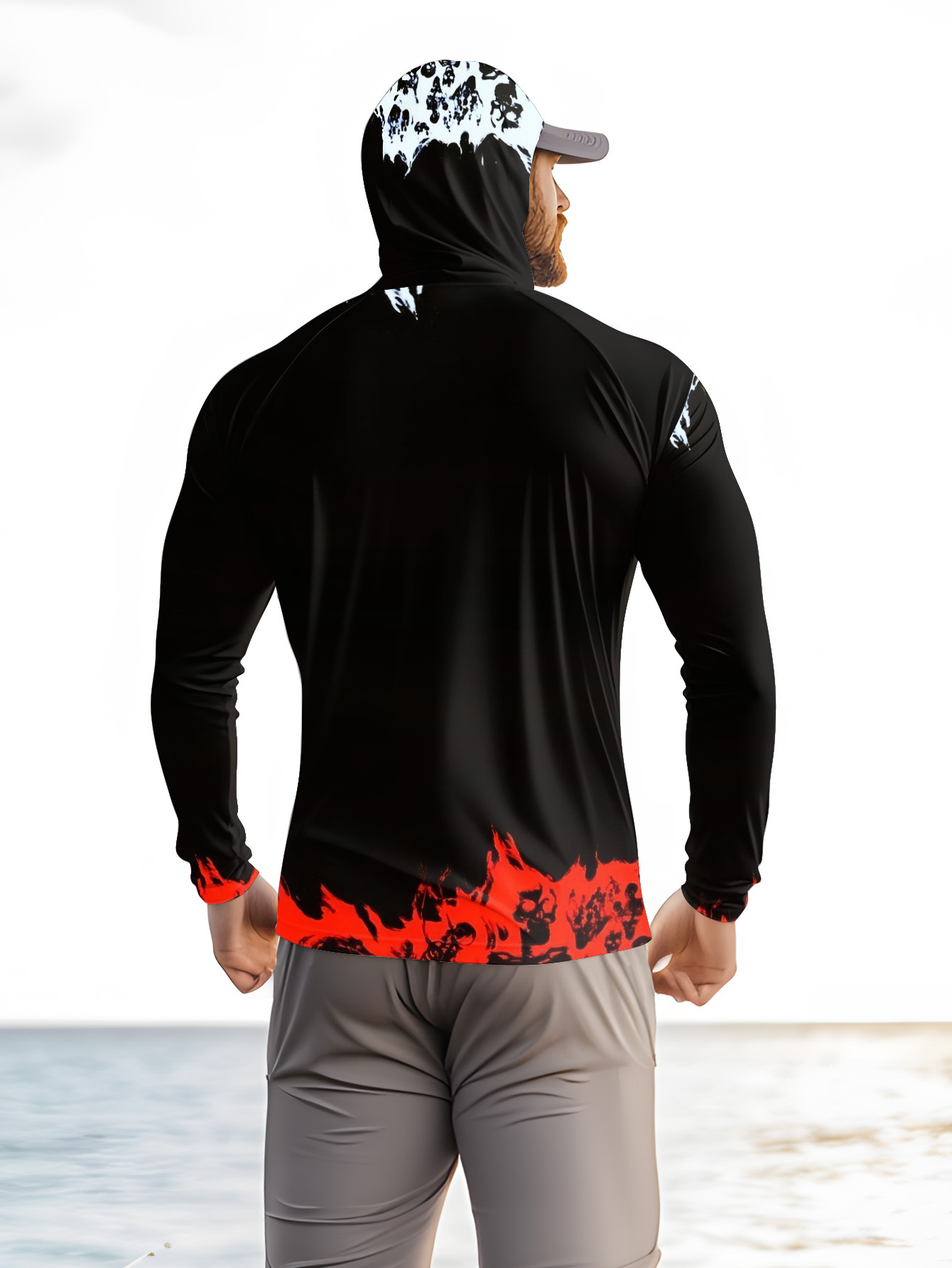 Camisa de pesca masculina com  - Fishing Shirt Uv Protection avaliação e preço