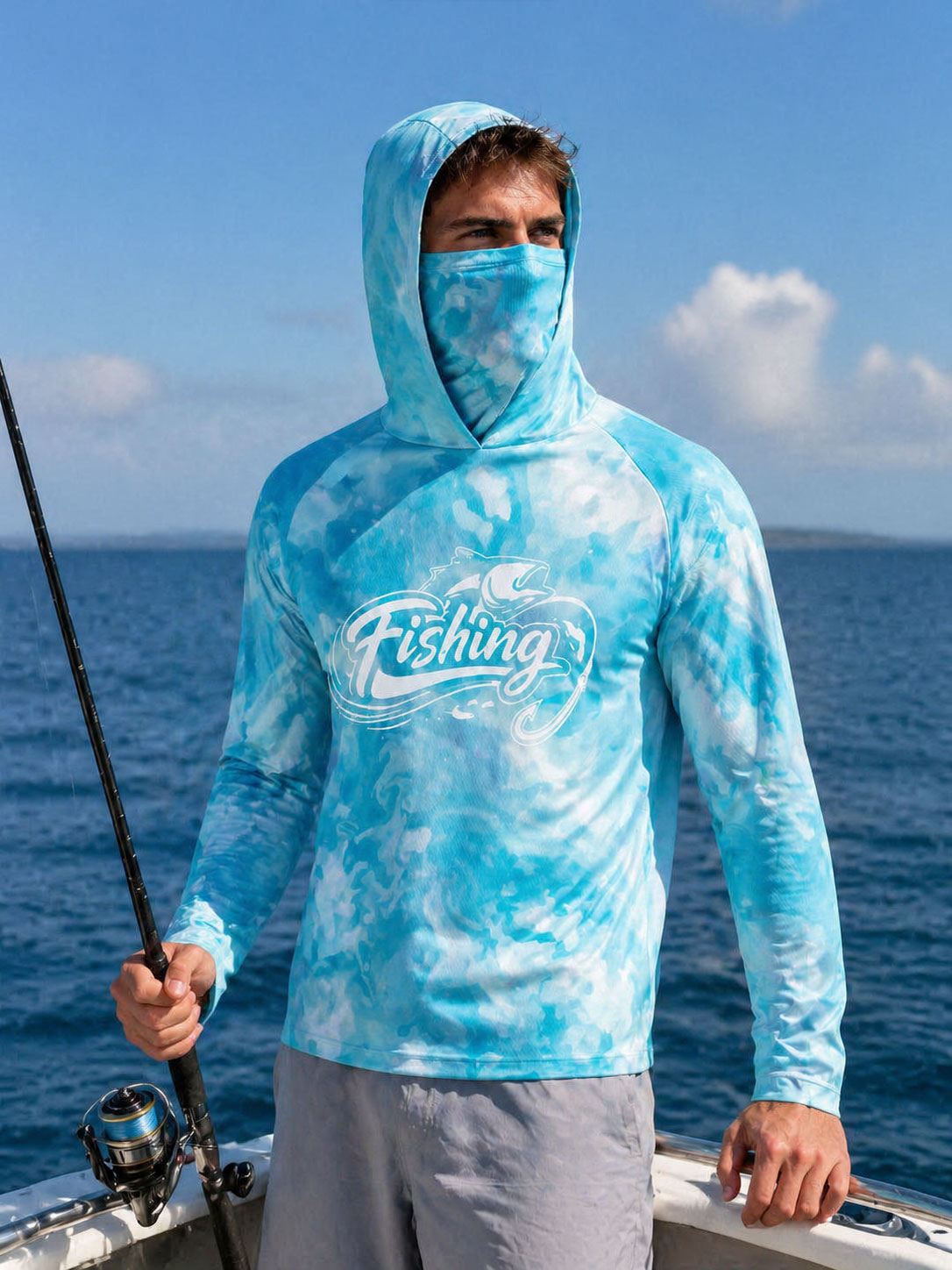 Camisa de Pesca com Capuz para - Fishing Hoodie avaliação e preço