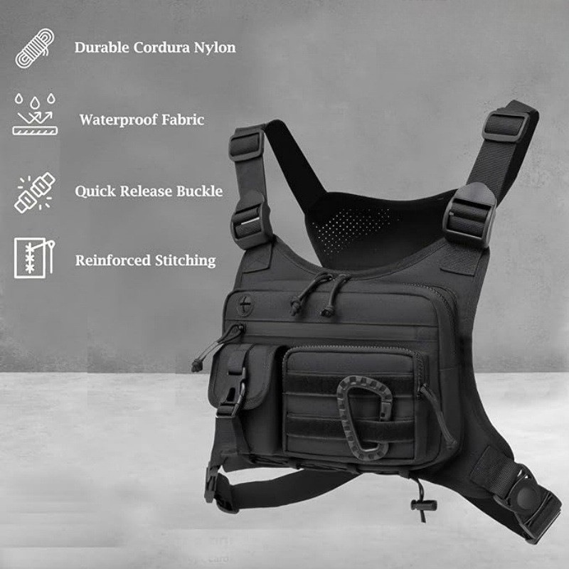 Bolsa tática de peito para ati - Fishing Bag Waterproof avaliação e preço