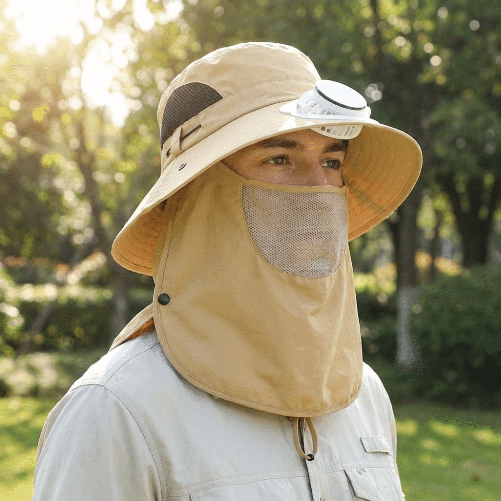 Chapéu com Ventilador Solar Po - Fishing Hat avaliação e preço